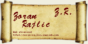 Zoran Rajlić vizit kartica